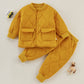 Boys' Cotton Clothes Baby Warm Two-piece Set