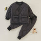 Boys' Cotton Clothes Baby Warm Two-piece Set