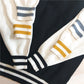 Spring and Autumn New Children's Cotton Cuffs Colorblock Striped Wild Baby Sweater