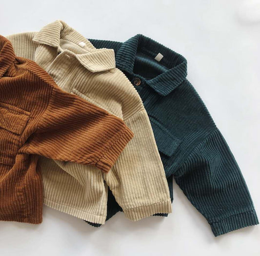 Vintage Kids Corduroy Loose Cardigan Jacket