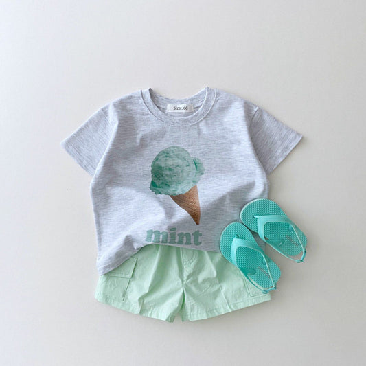 Summer Children's T-Shirt Shorts Two-Piece Set