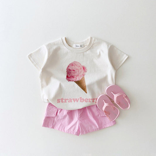 Summer Children's T-Shirt Shorts Two-Piece Set