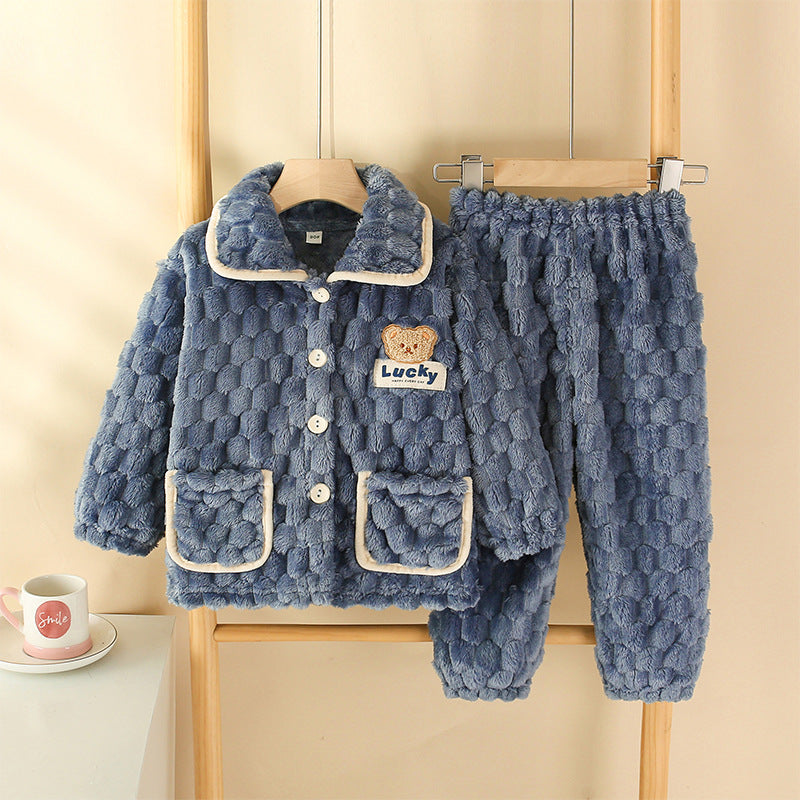 Children's Pajamas Autumn Flannel Home