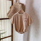 Infant Colorblock Short Sleeve Loose Casual Short Sleeve Romper