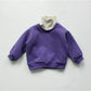 Children's Fleece Sweater Fake Two High Collar Thickened