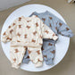 Children's Clothing Spring And Autumn Bear Suit Two-piece Kindergarten Sweater Pants