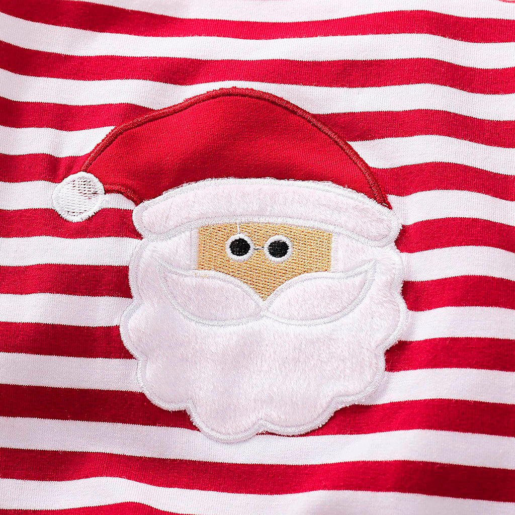 Striped Santa Claus romper