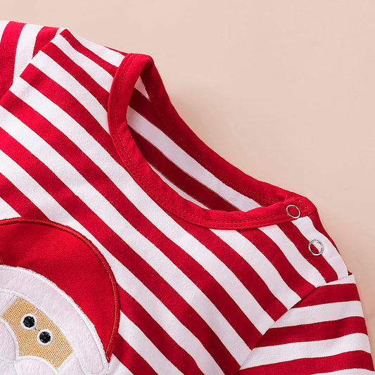 Striped Santa Claus romper