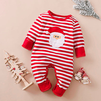 Striped Santa Claus romper