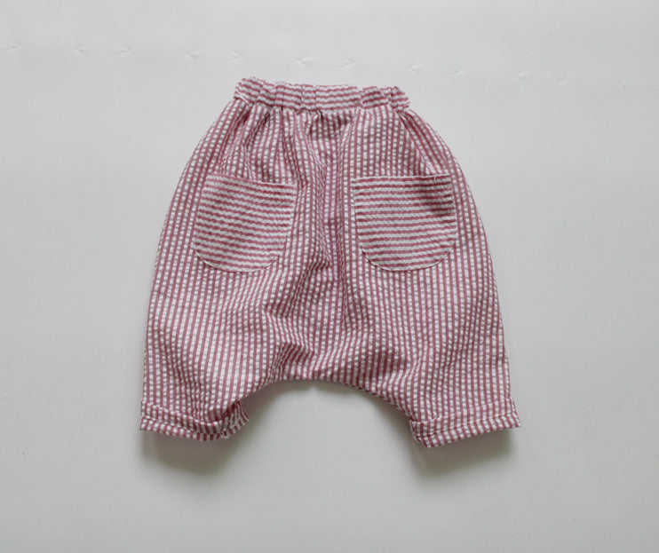 Breathable fabric children's crotch pants