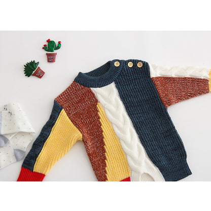 Baby art patchwork sweater