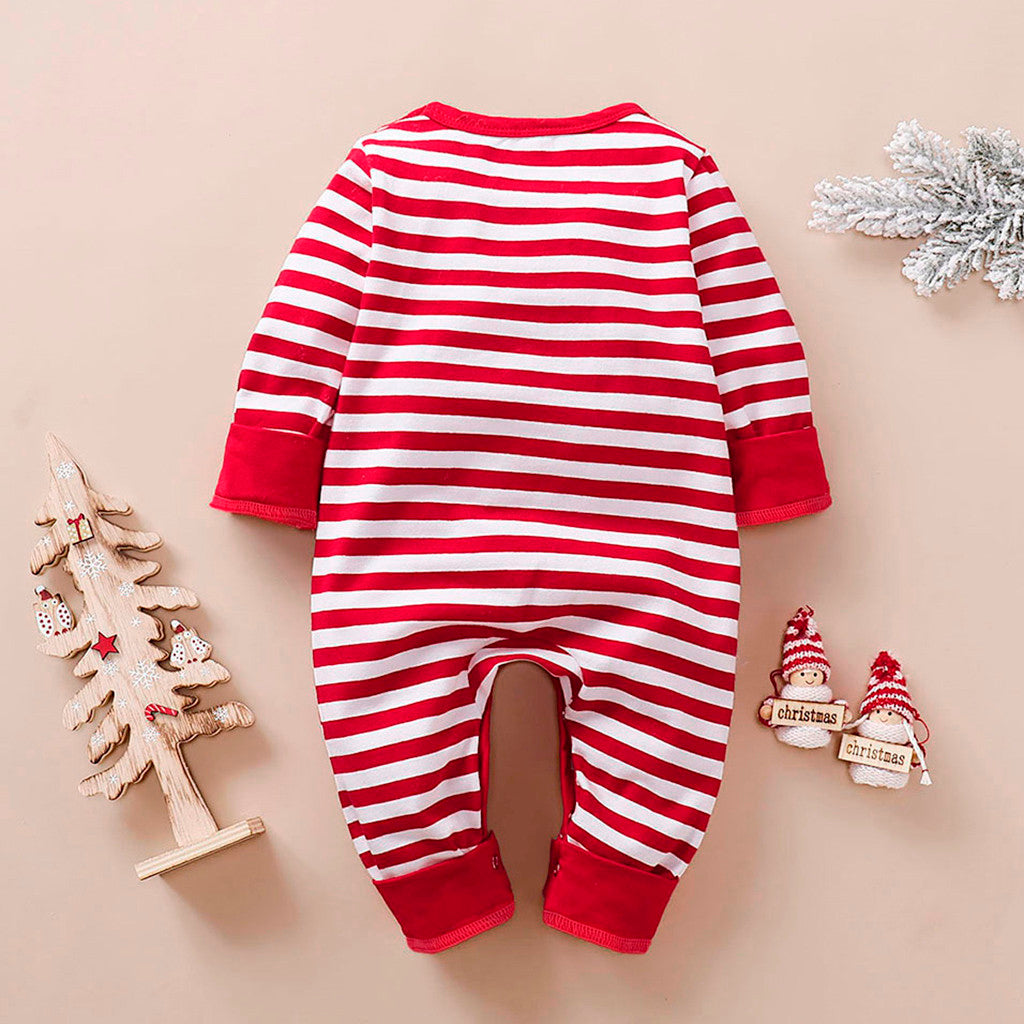 Striped Santa Claus romper