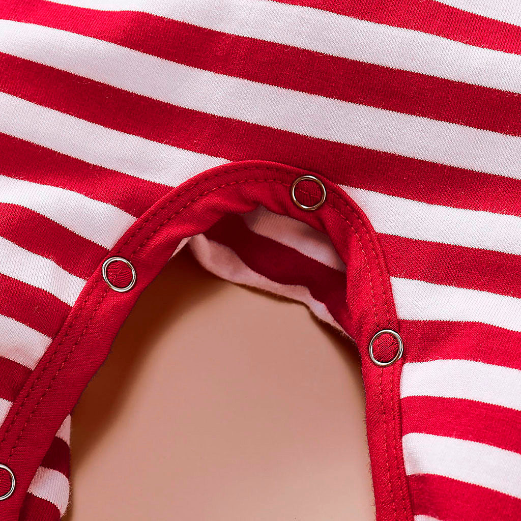 Striped Santa Claus romper