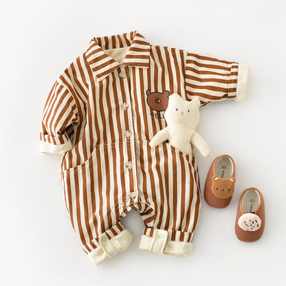 Bear Striped Jumpsuit