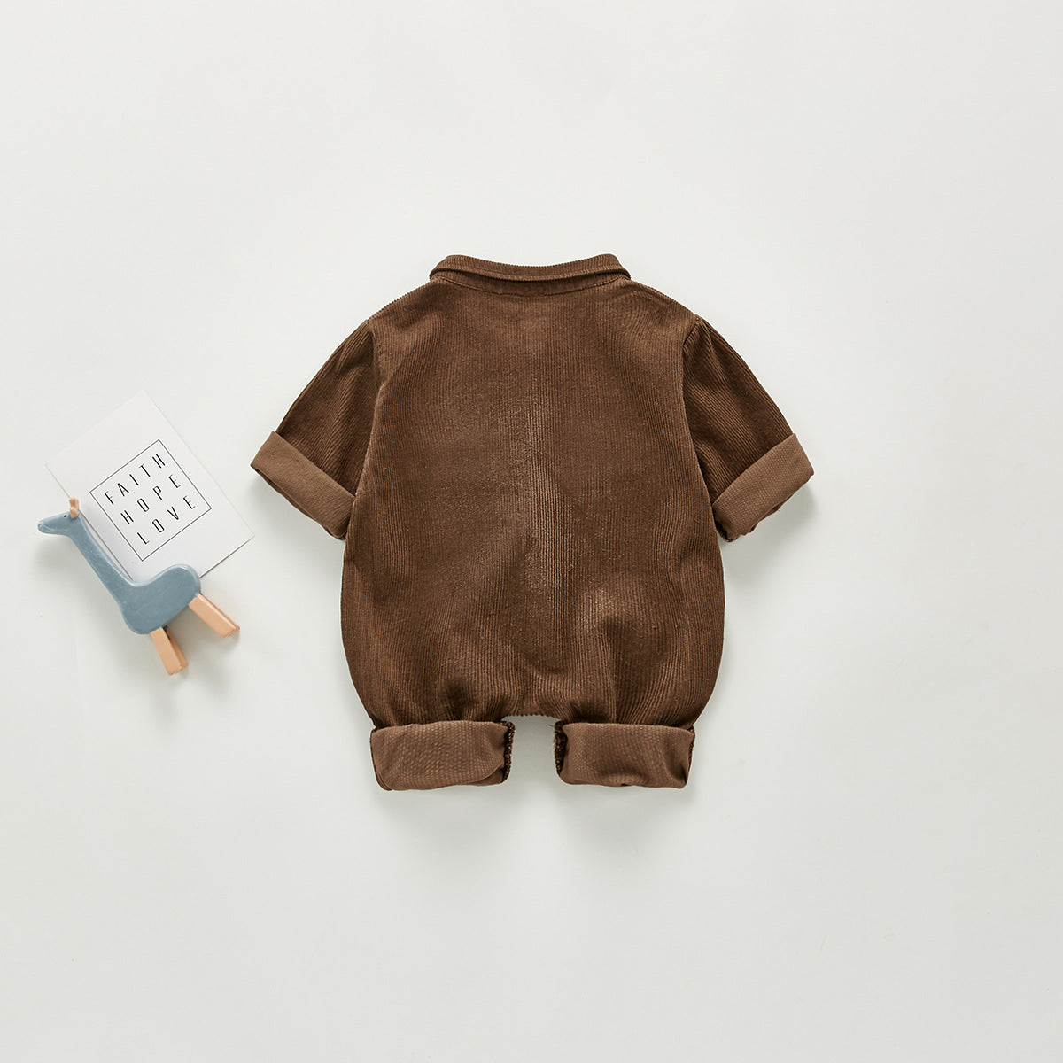 Corduroy jumpsuit Brown & Beige